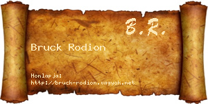 Bruck Rodion névjegykártya